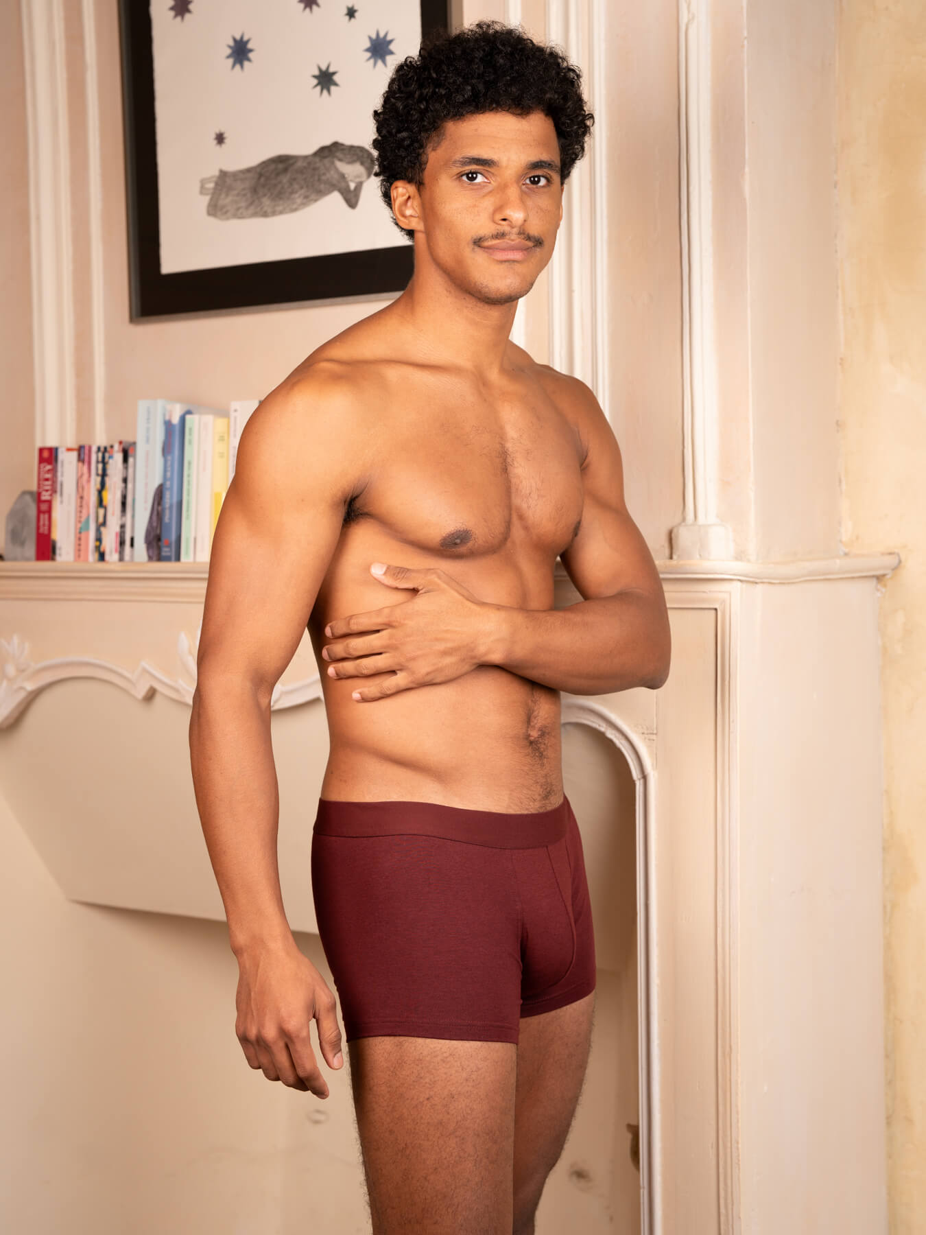 p-trone-shorty-homme-boxer-coton-bio-noir-anti-odeurs image 5