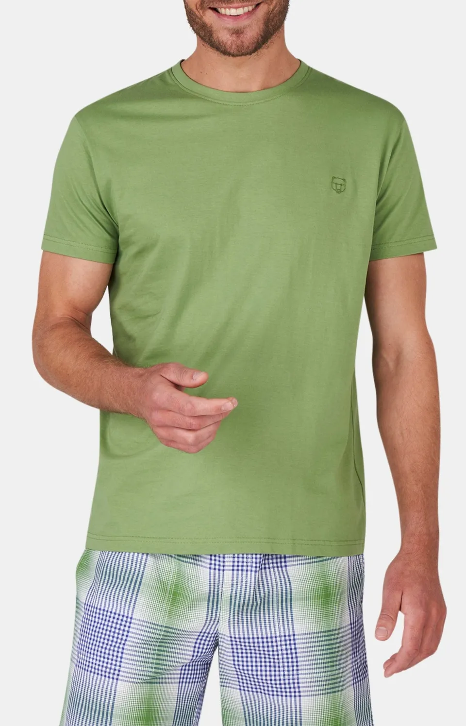arthur-bob-tee-shirt-coton-green-manches-courtes-homme image 1