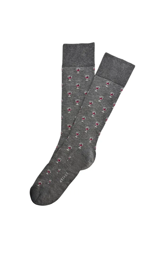 arthur-bob-chaussettes-coton-wine-gris-40-46 image 1
