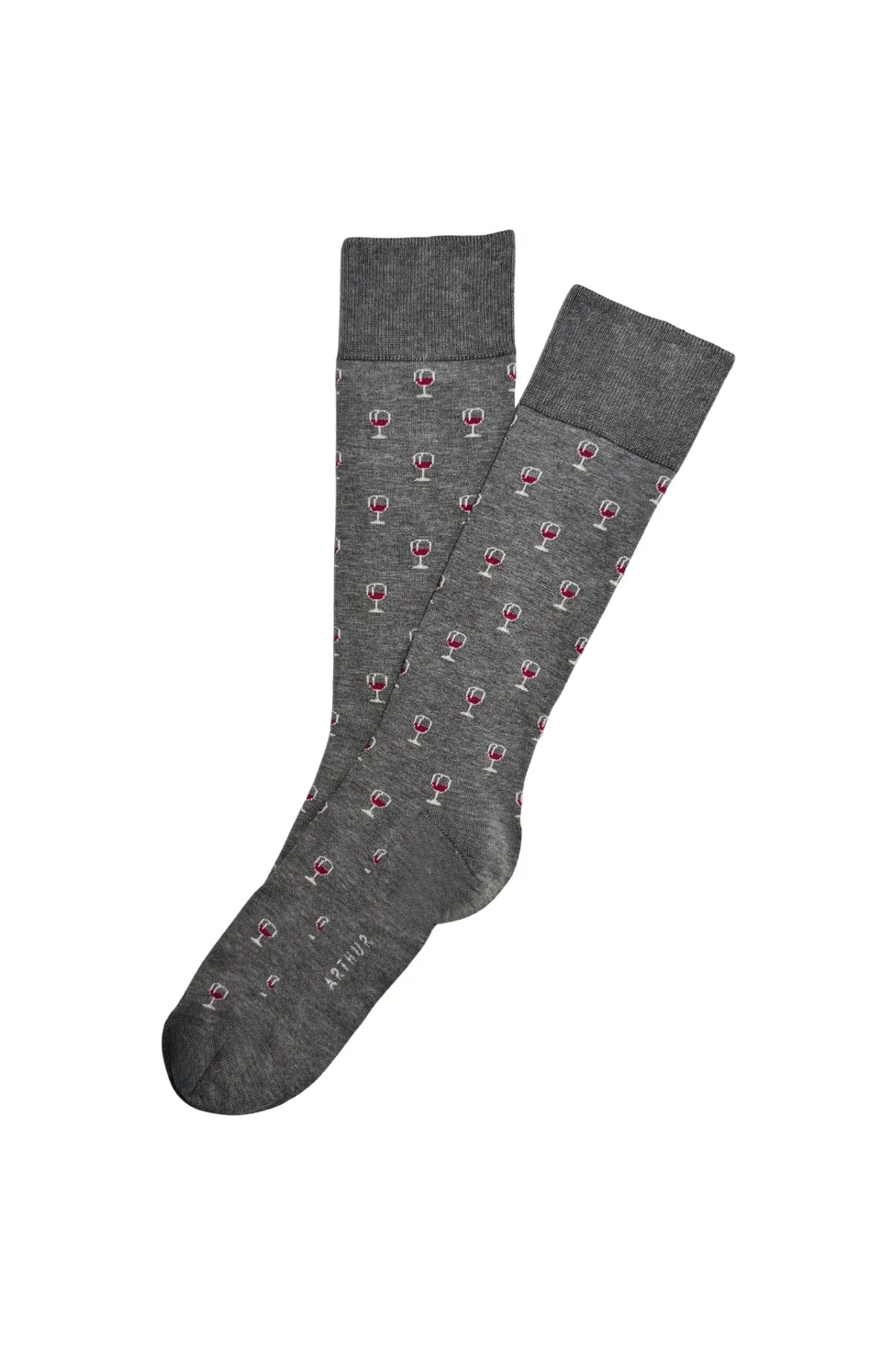 arthur-bob-chaussettes-coton-wine-gris-40-46 image 1