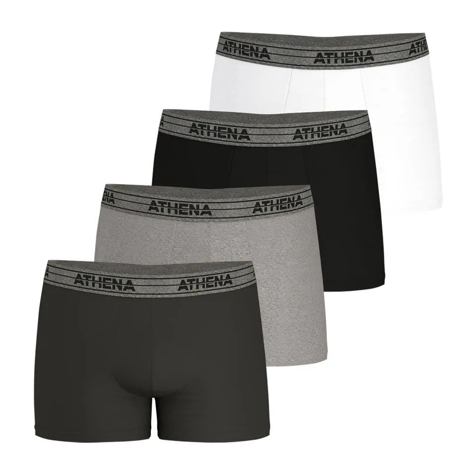 athena-ecopack-boxer-homme-m-lot-de-4-coton-stretch image 1