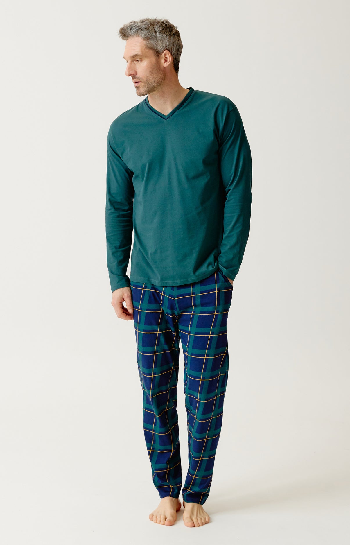arthur-bob-noah-tradi-pyjama-homme-marine-coton-bio image 1