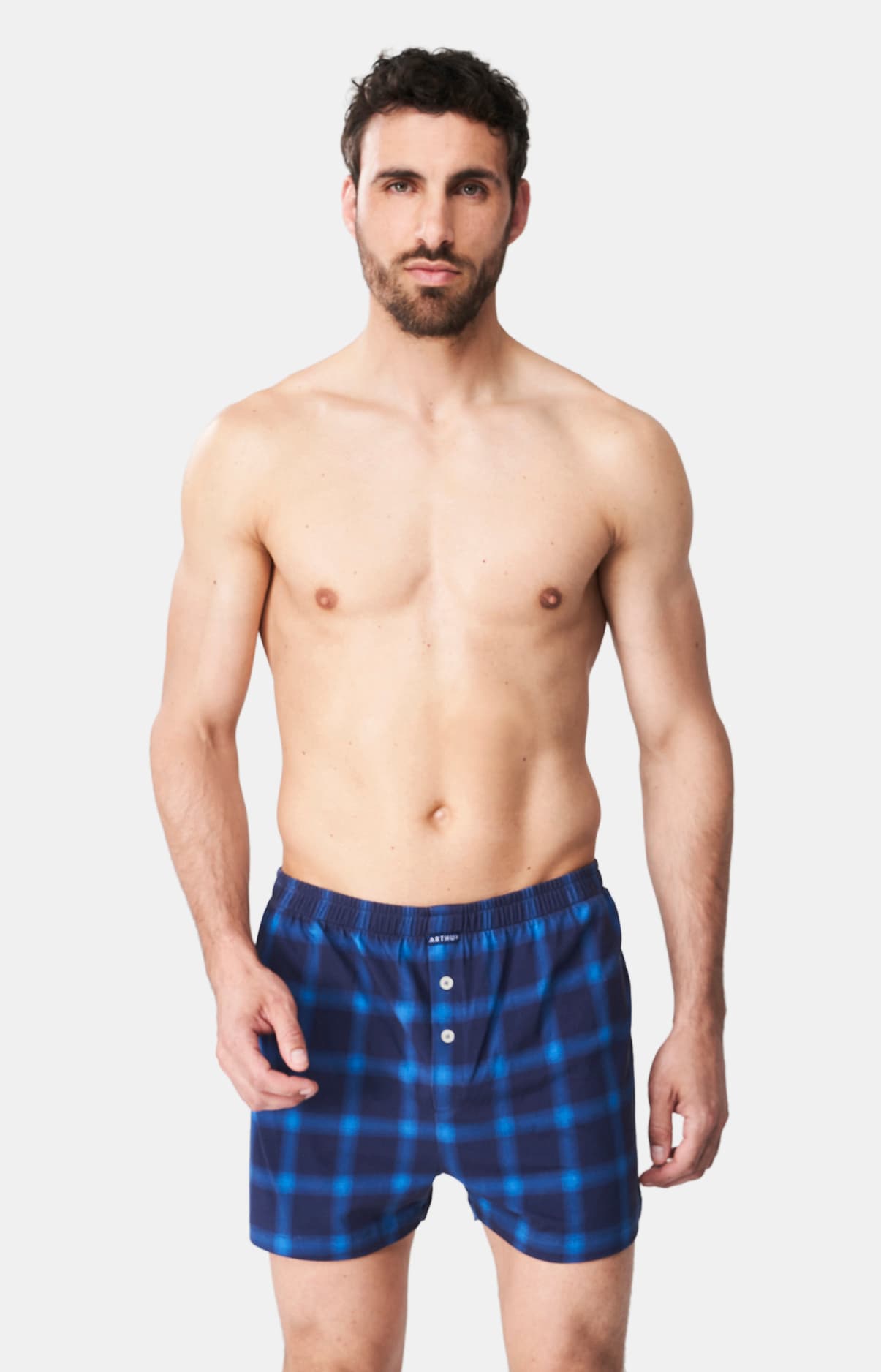 arthur-le-club-cale-on-jersey-coton-bio-marine-carreaux image 2