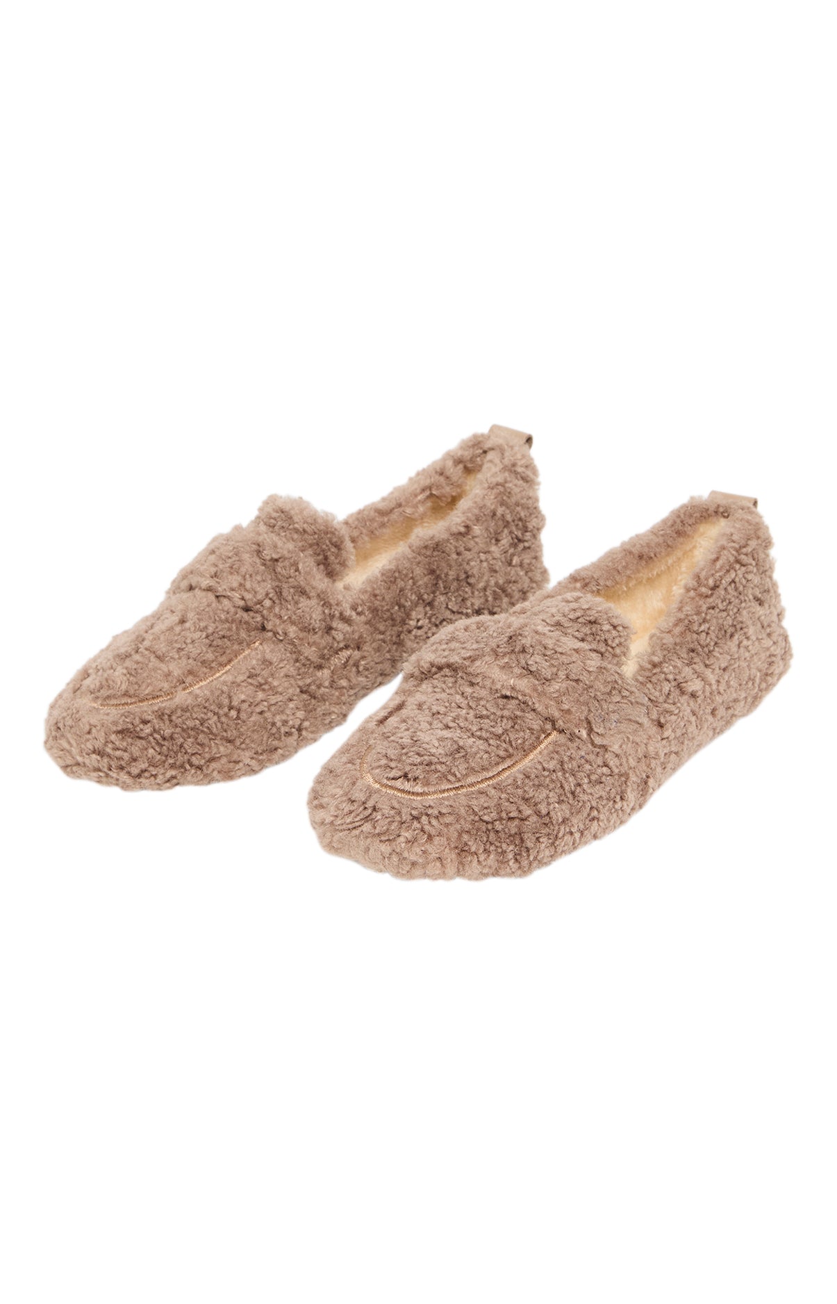 arthur-bob-sherpa-chaussons-noisette-peluche-chaude image 2