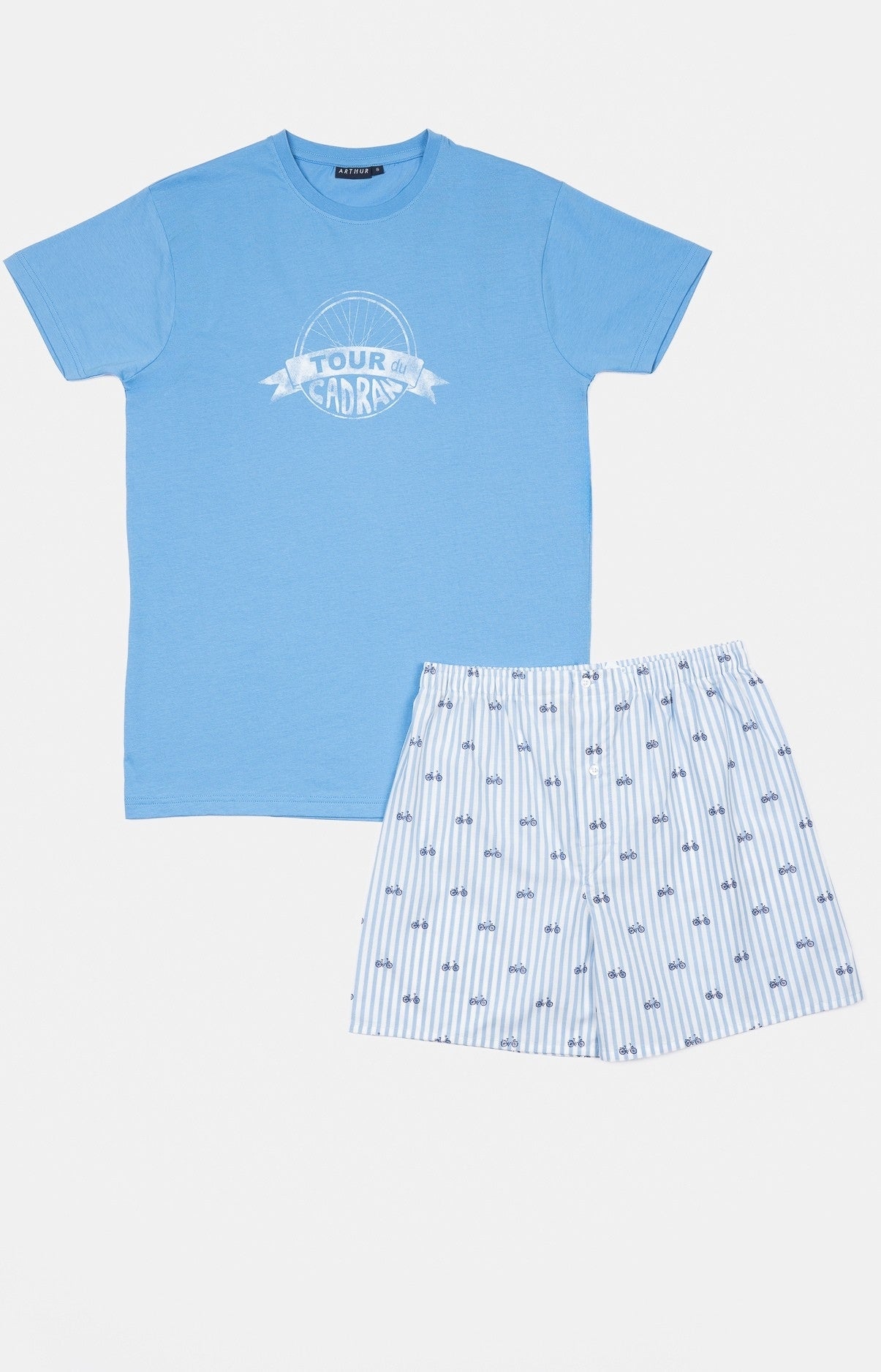 arthur-bob-tour-du-cadran-pyjama-bleu-coton-homme image 3