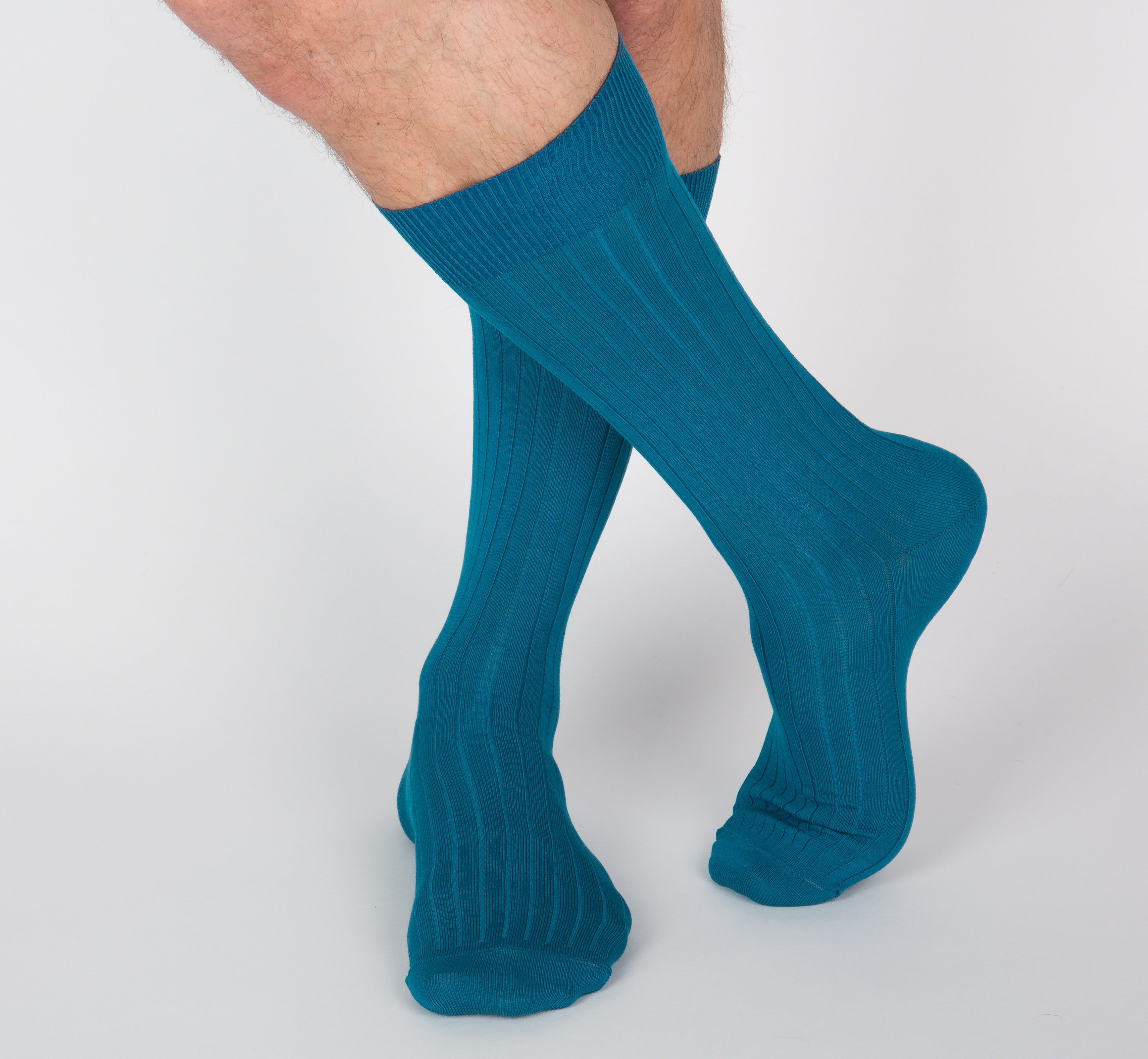 archiduchesse-de-luxe-chaussettes-bleu-p-trole-fil-d-cosse-36-41 image 6
