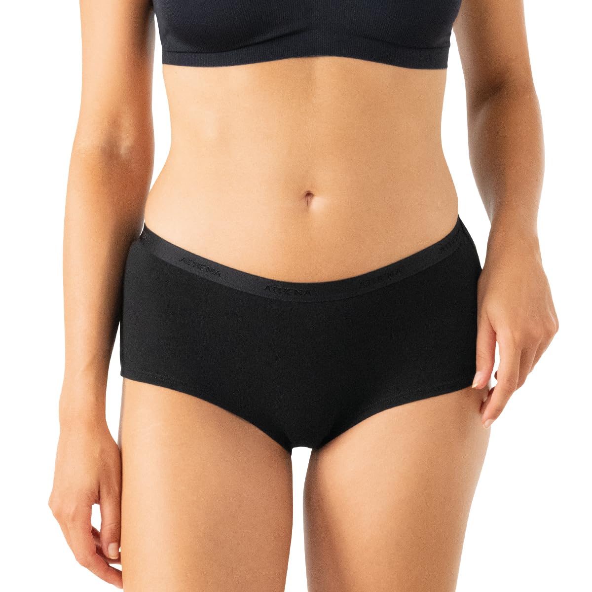 athena-ecopack-lot-3-boxers-femme-l-opard-noir-coton-stretch image 4