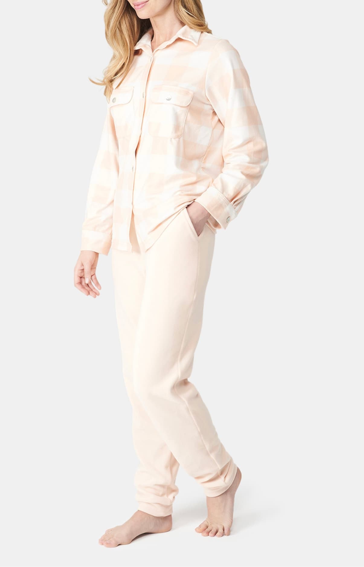 arthur-bob-doux-rose-pyjama-polaire-femme-rose-chemise image 4