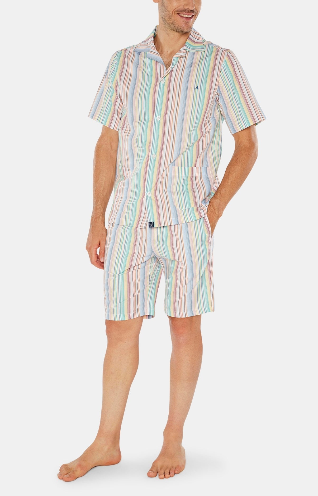 arthur-bob-pyjashort-boutonn-keys-pyjama-short-multicolore image 1