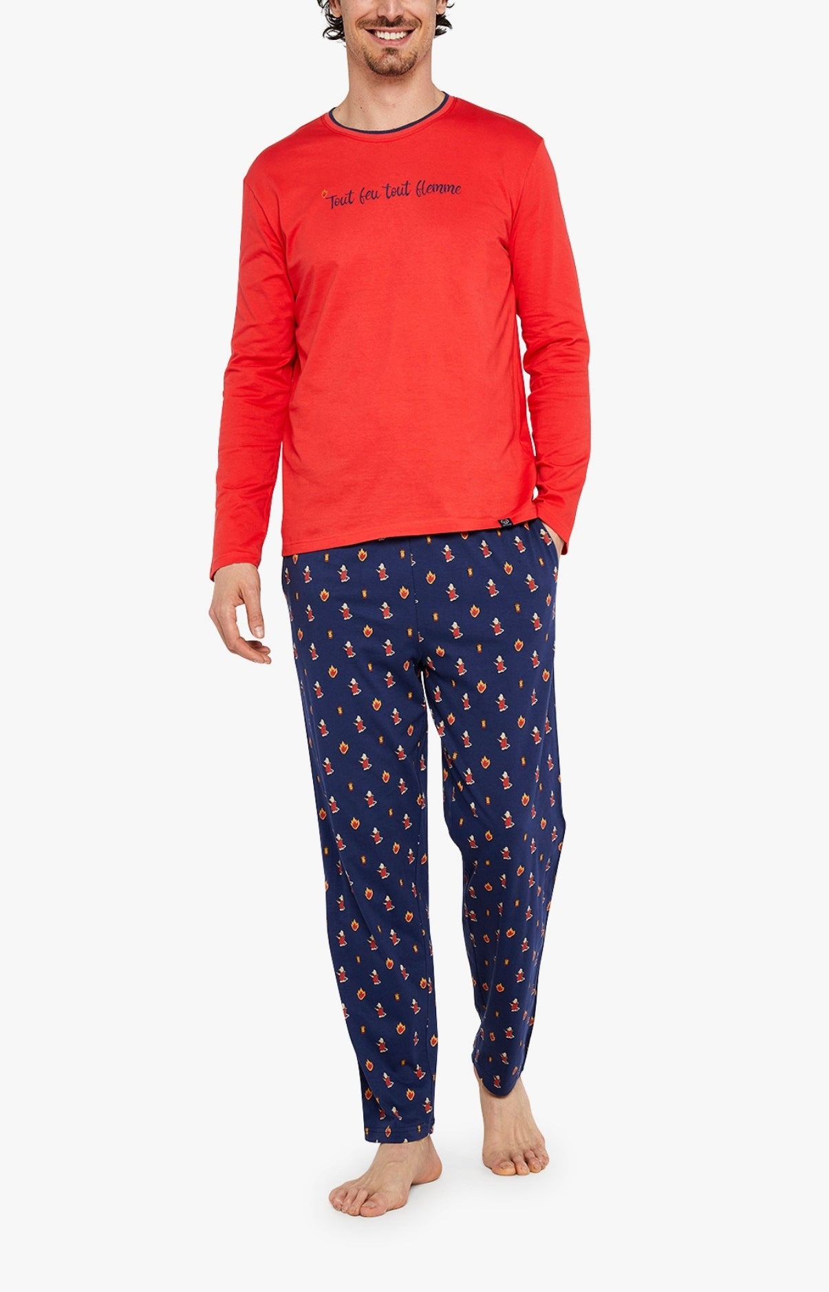 arthur-bob-on-fire-pyjama-homme-marine-taille-l image 1