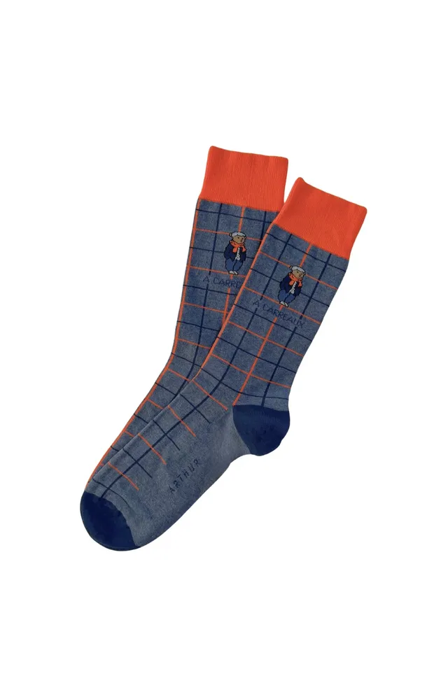 arthur-bob-oliver-bleu-chaussettes-coton-bleu-40-46 image 1