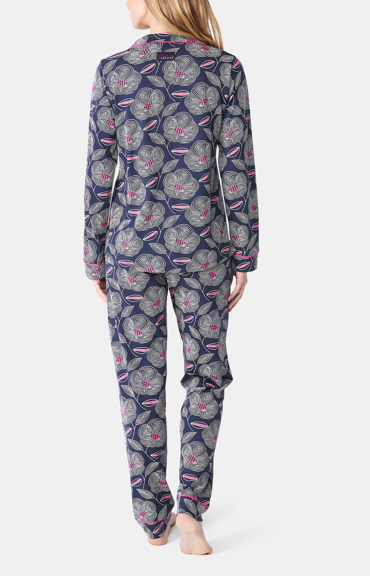 arthur-bob-an-mone-pyjama-femme-marine-s-lyocell-coton image 5