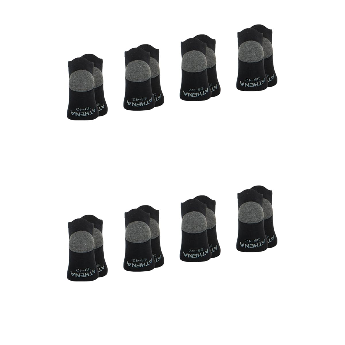 athena-ecopack-lot-8-socquettes-homme-noir-gris image 3