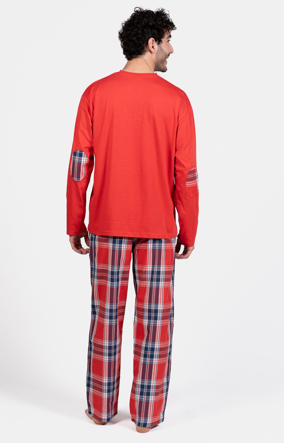 arthur-bob-pyjama-logan-rouge-homme-coton-manches-longues image 6