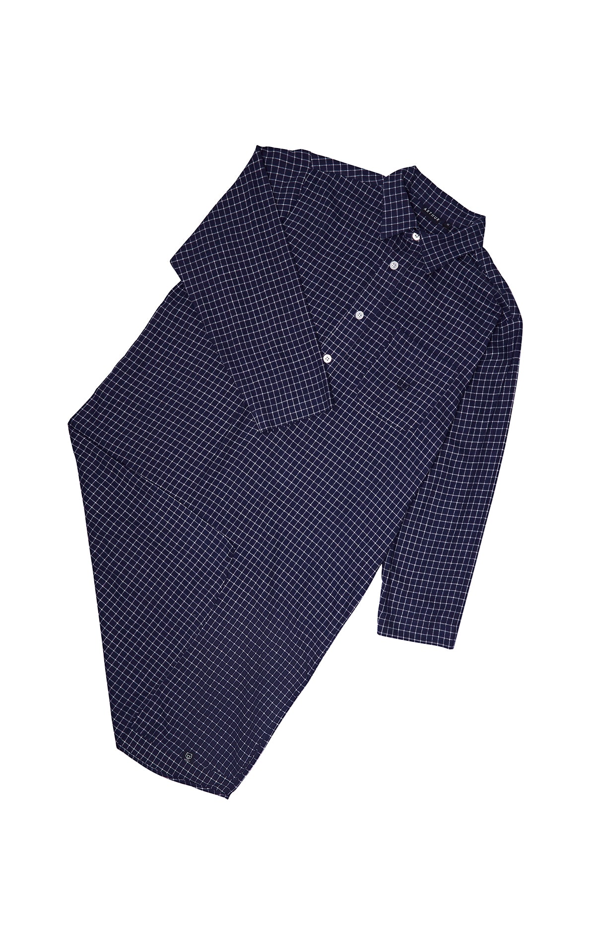 arthur-bob-grand-p-re-chemise-de-nuit-marine-coton image 3