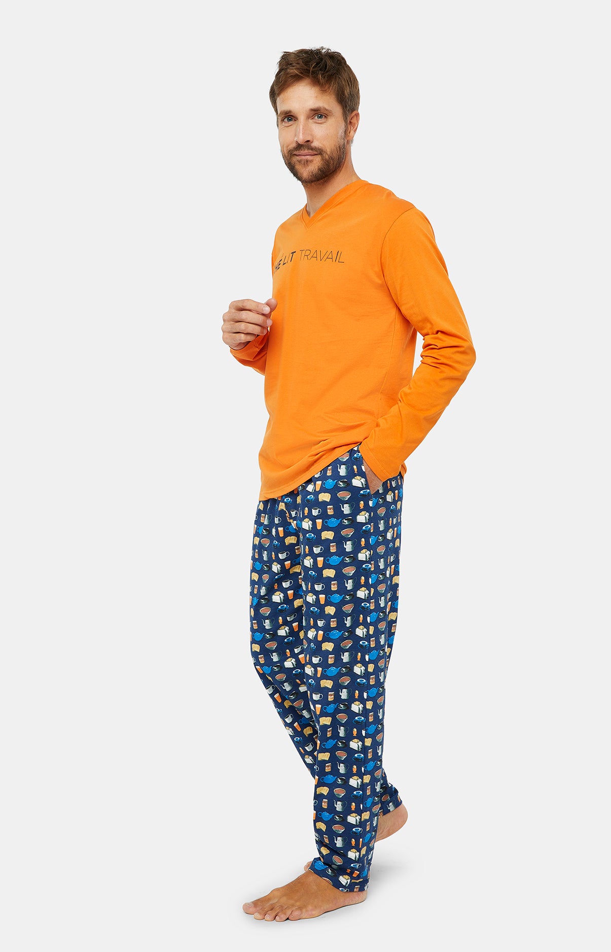 arthur-bob-th-lit-travail-pyjama-marine-coton image 2