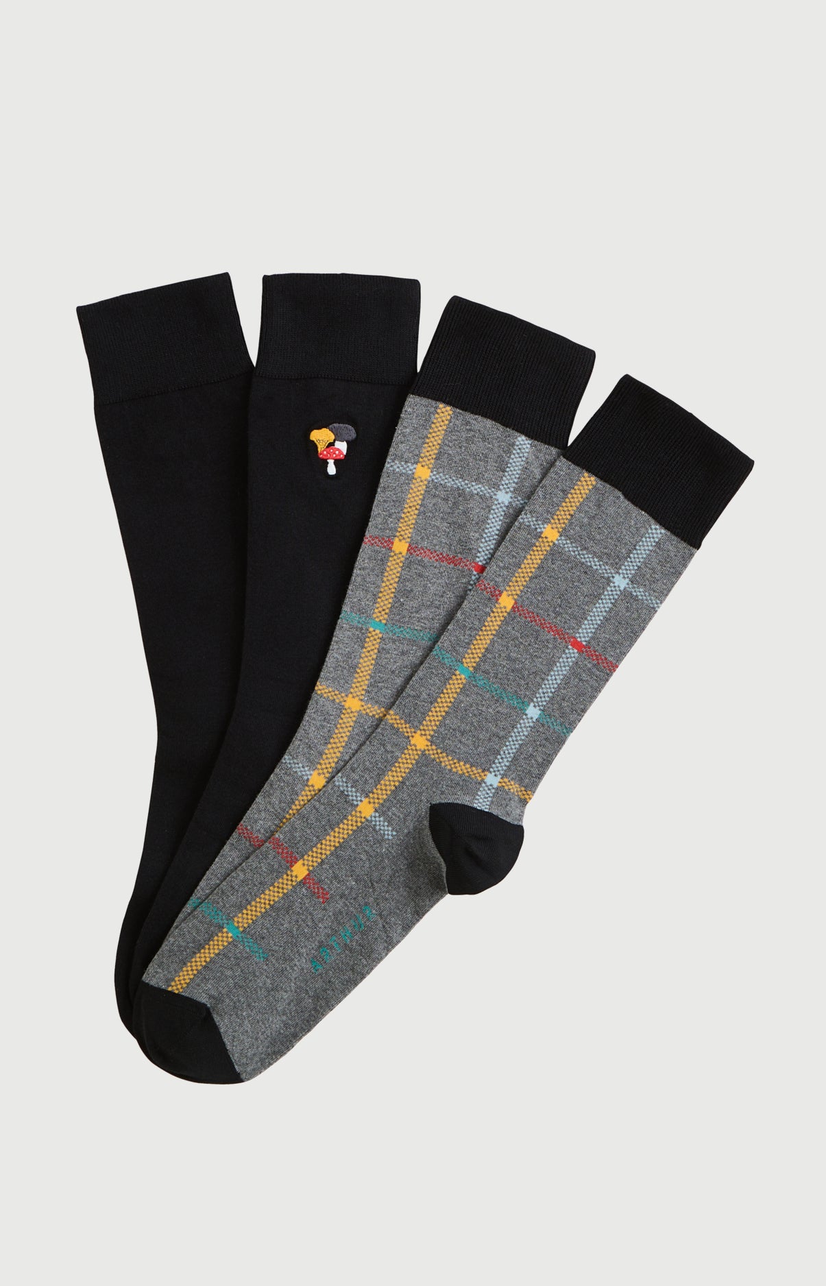 arthur-bob-champignon-pack-2-chaussettes-gris-40-46 image 1