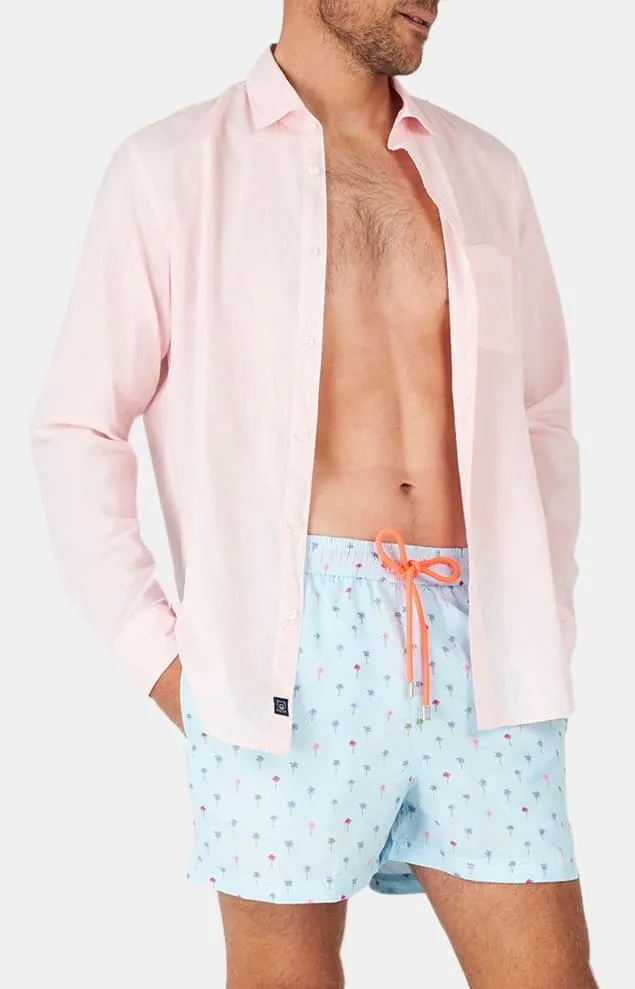 arthur-bob-chemise-voile-de-coton-rose-manches-longues image 1