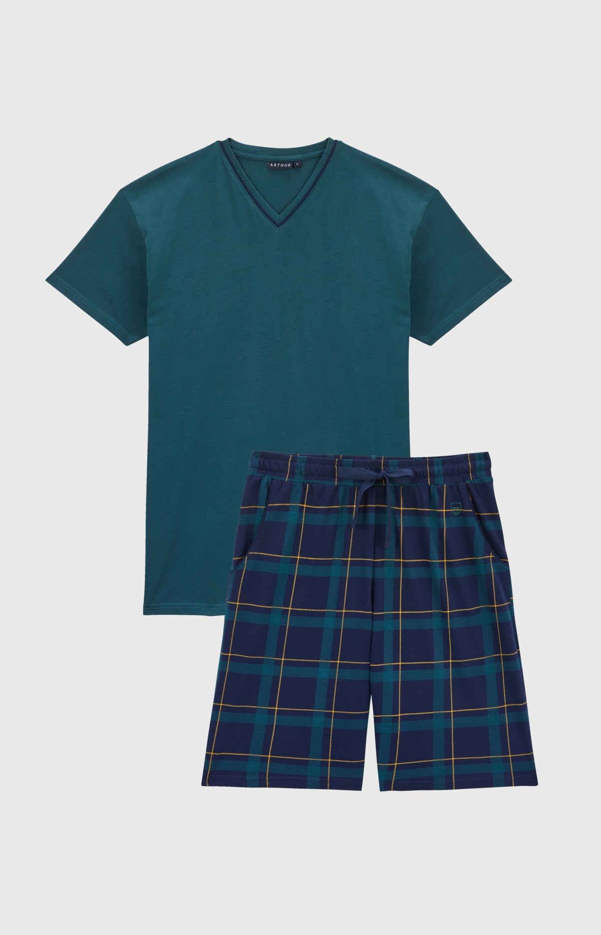 arthur-bob-pyjashort-noah-marine-homme-coton-l-ger image 3
