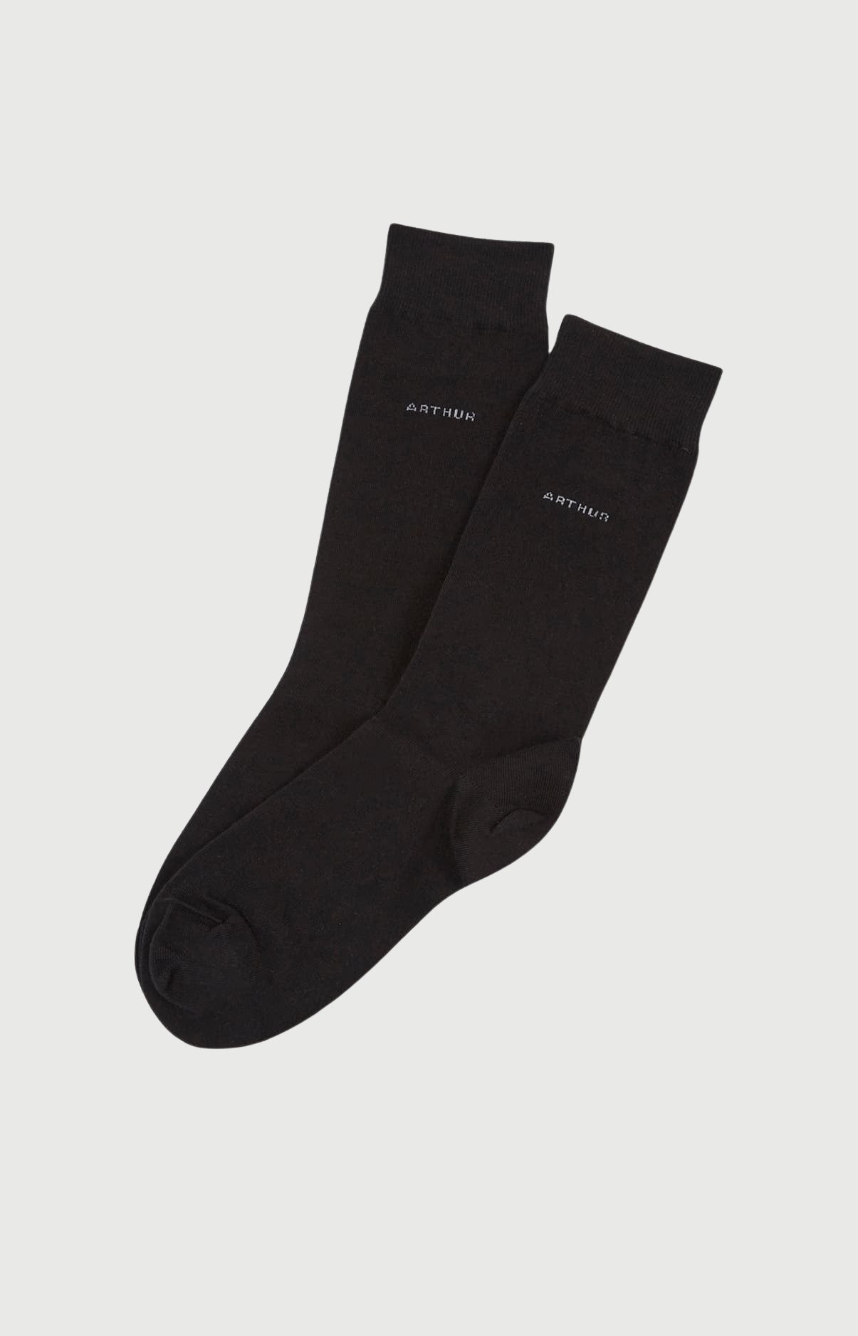 arthur-bob-noir-chaussettes-homme-coton-bio image 1