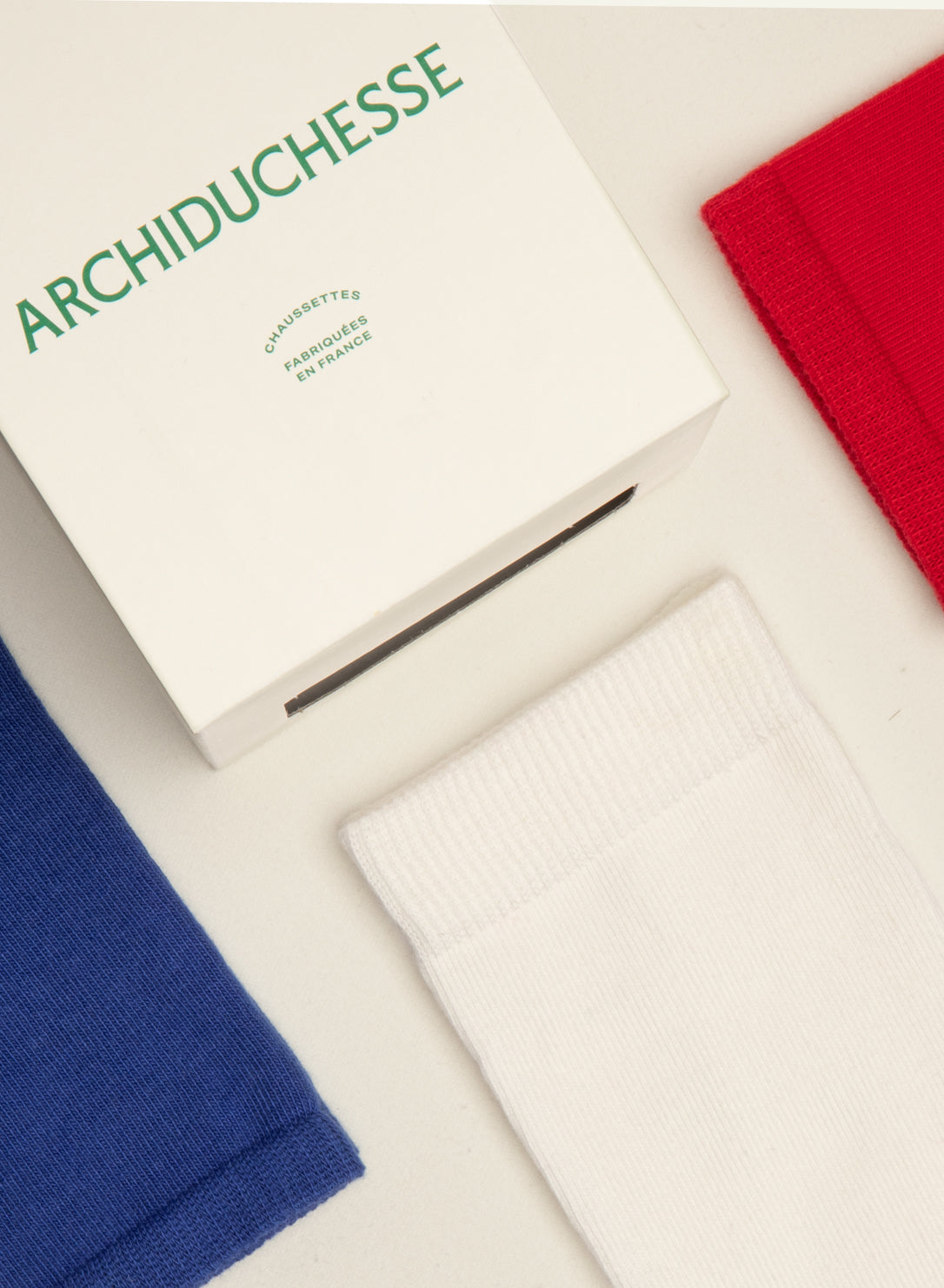 archiduchesse-de-ville-trio-chaussettes-coton-bleu-blanc-rouge-36-41 image 3