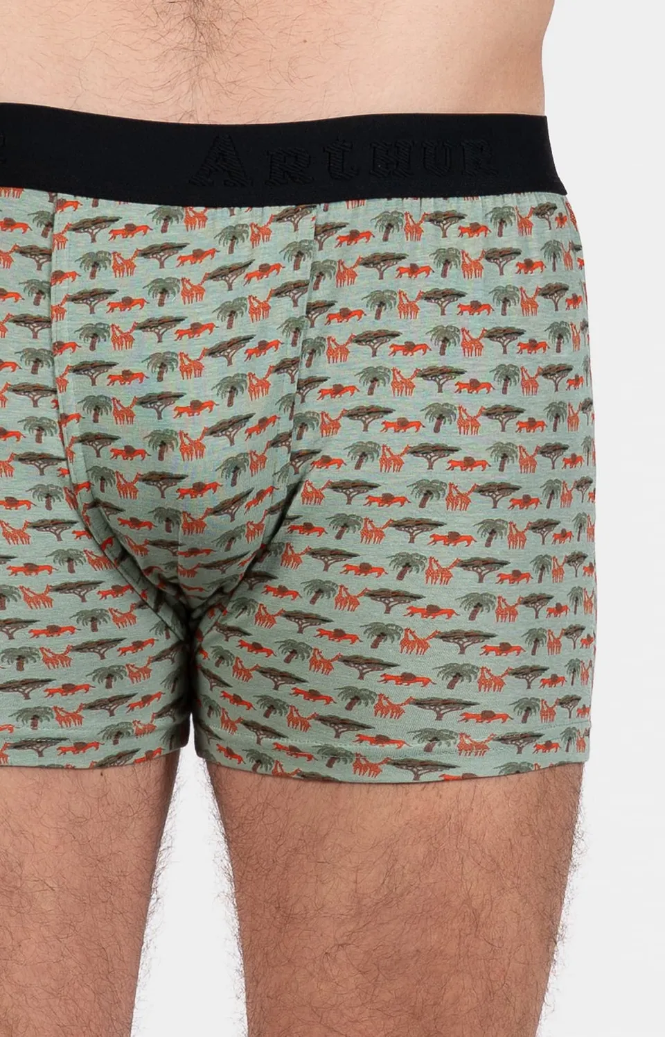 arthur-bob-boxer-jersey-coton-savane-vert-kaki image 1