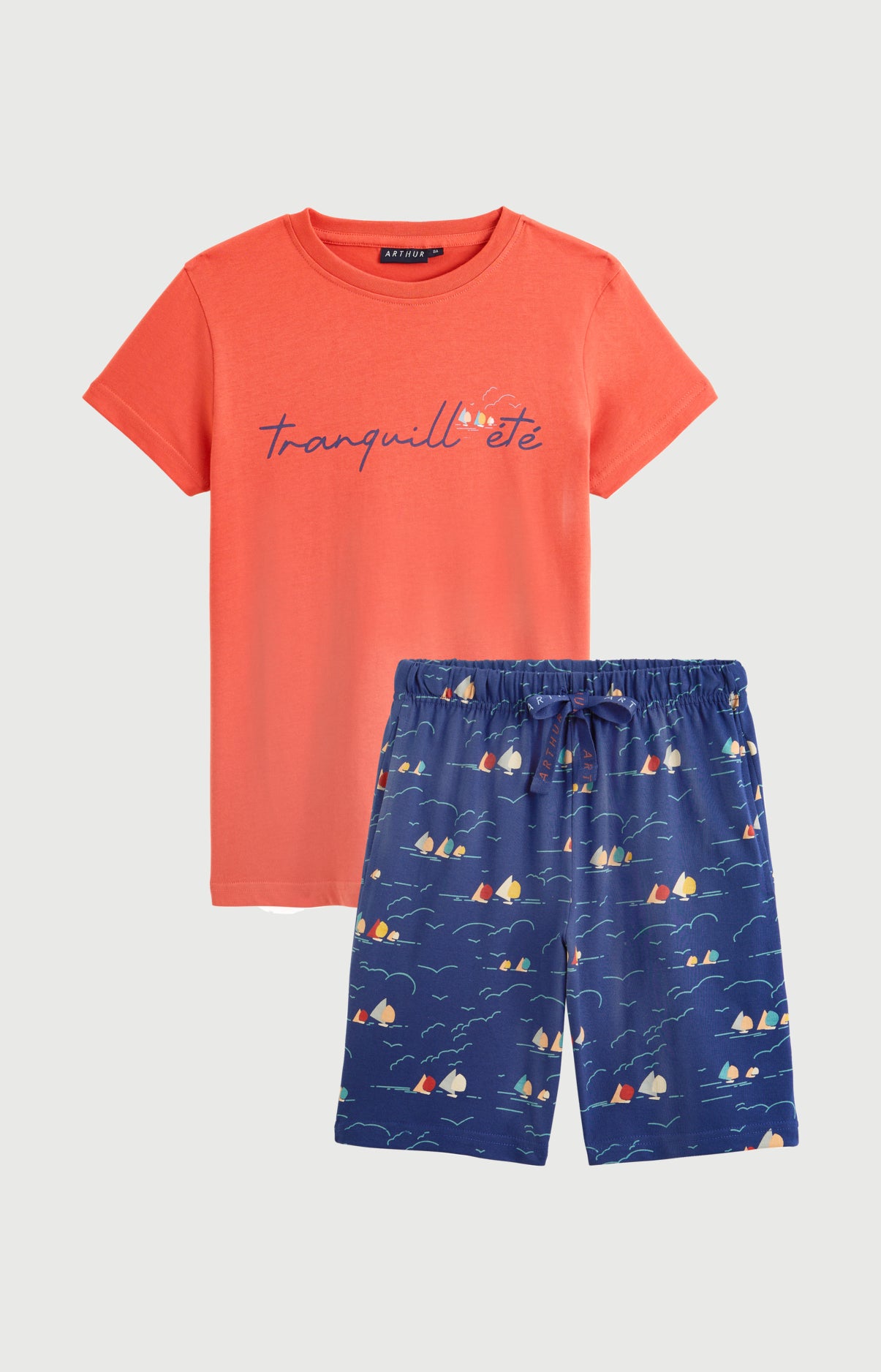 arthur-bob-tranquill-t-pyjashort-enfant-marine image 3