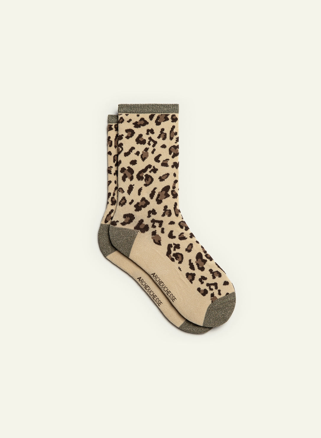 archiduchesse-paillet-e-l-opard-scintillante-kaki-chaussettes-36-41 image 2