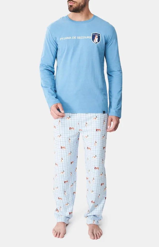 arthur-bob-pyjama-wouf-ciel-homme-coton-bio image 1