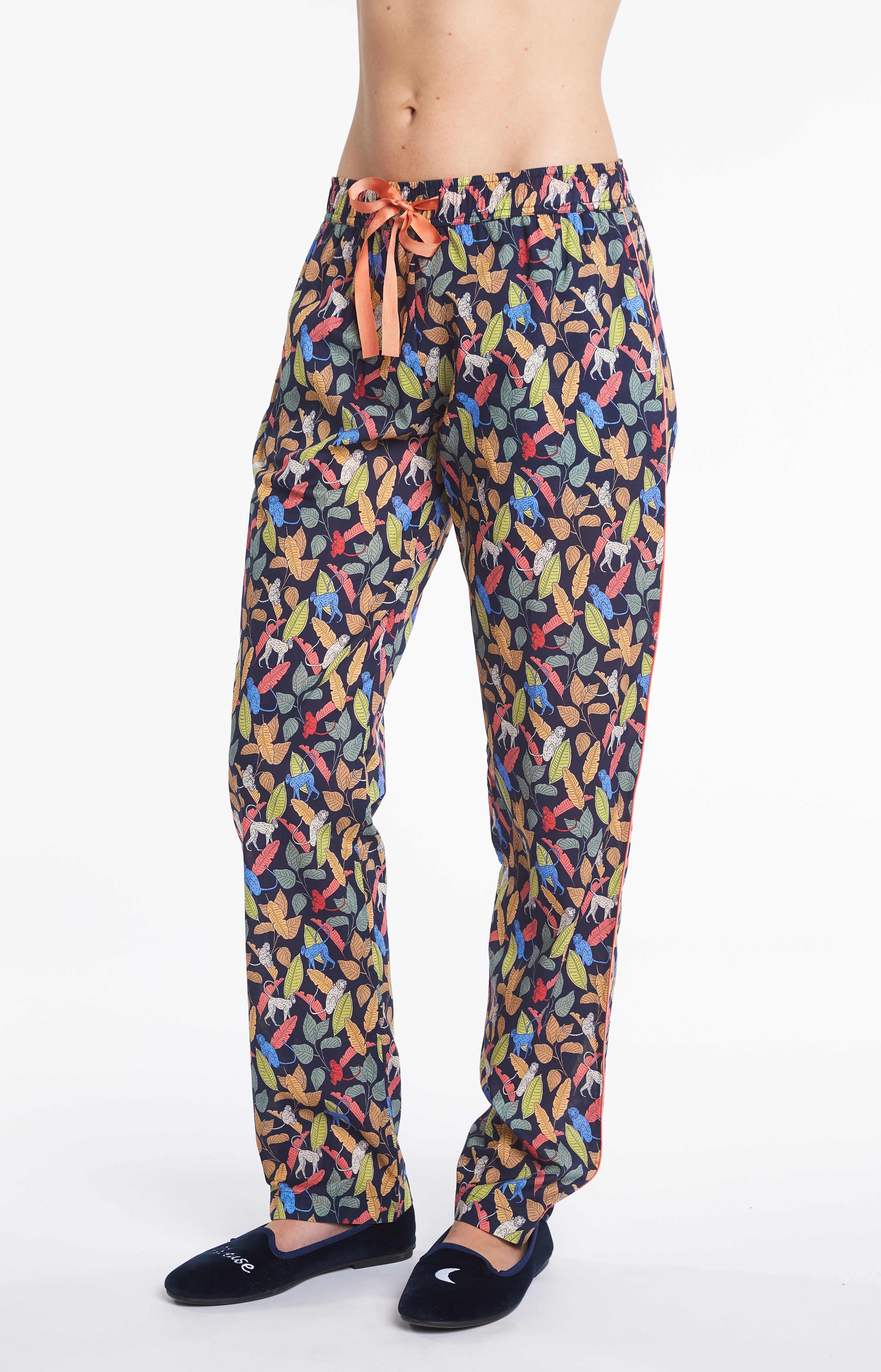 arthur-bob-pantalon-jungle-bas-femme-marine-voile-coton image 2