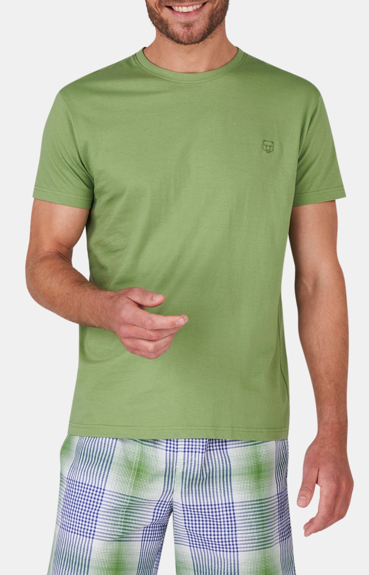 arthur-bob-tee-shirt-coton-green-manches-courtes-homme image 1