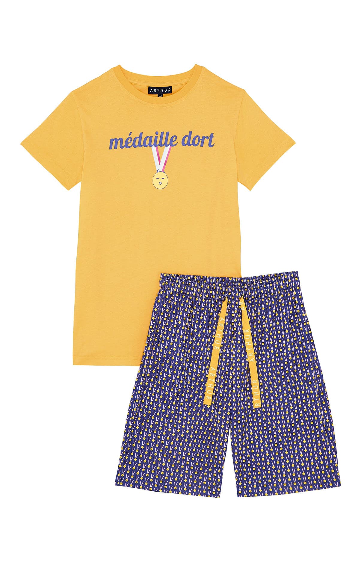 arthur-bob-pyjashort-m-daille-dort-bleu-coton-bio image 3