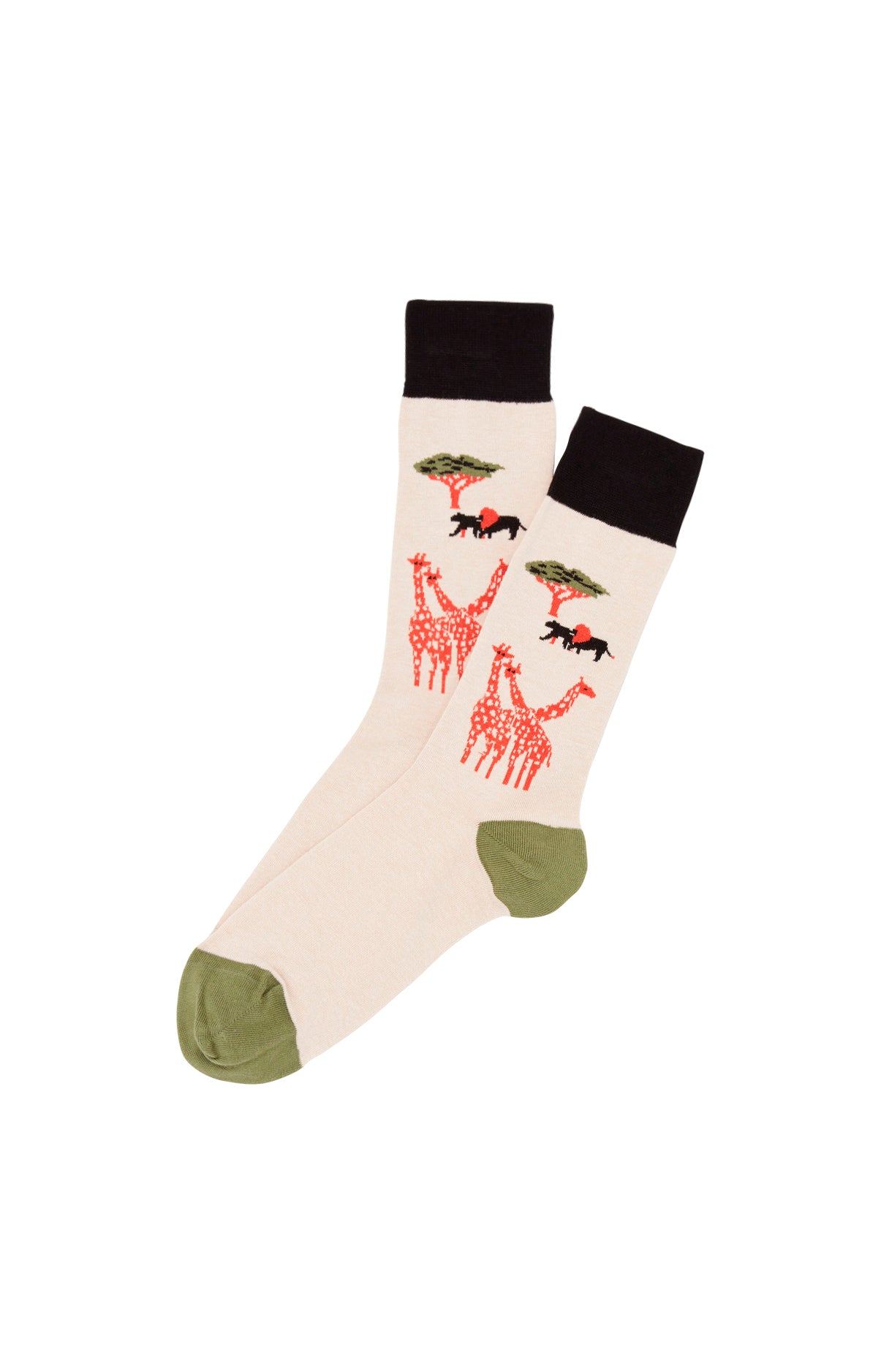 arthur-bob-chaussettes-girafe-sable-coton-bio image 1