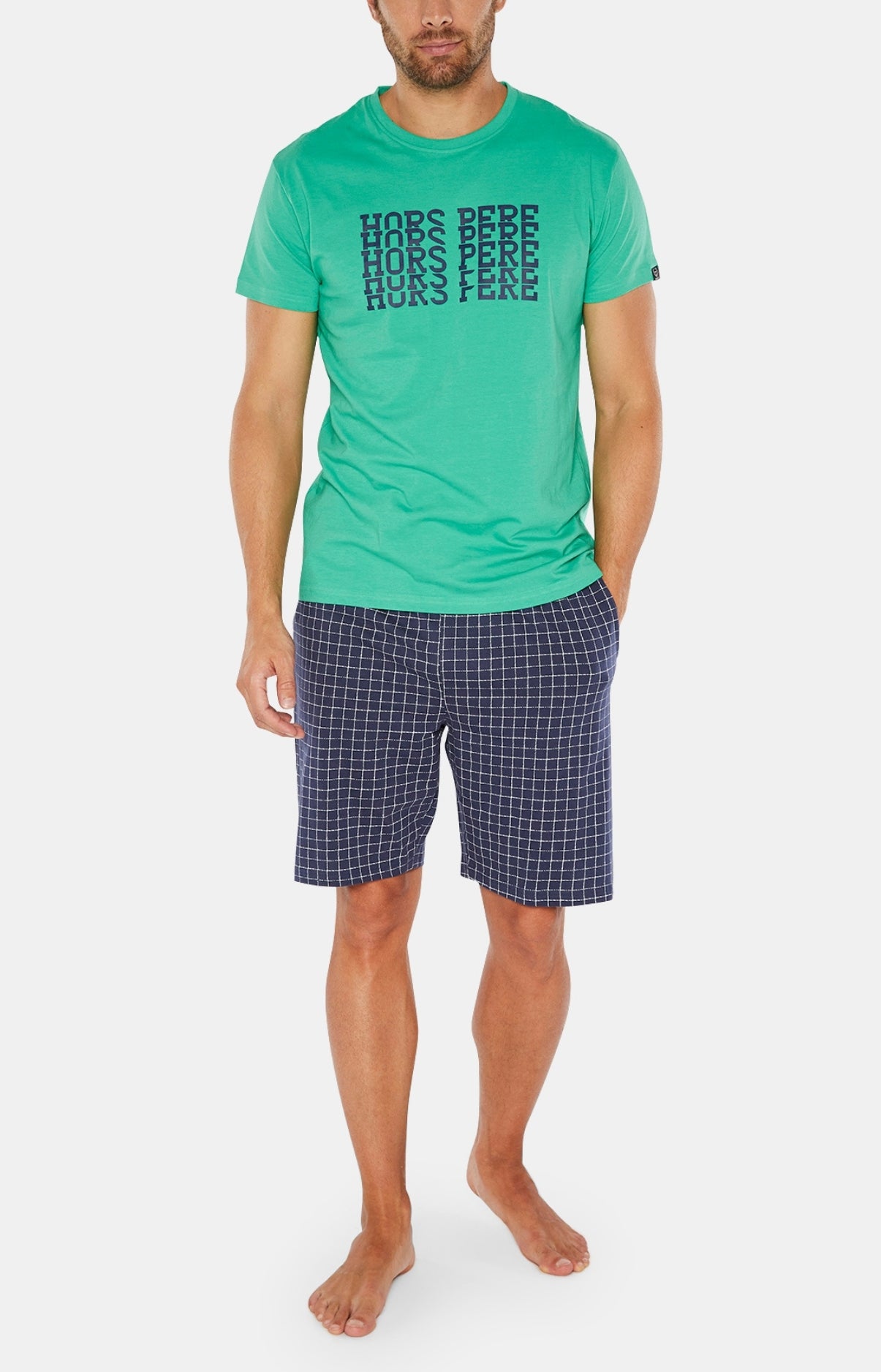arthur-bob-hors-p-re-pyjashort-homme-coton-bio-marine image 1