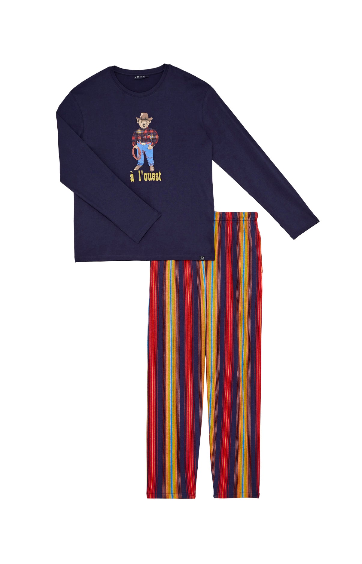 arthur-bob-teddy-l-ouest-pyjama-homme-multicolore-l image 3
