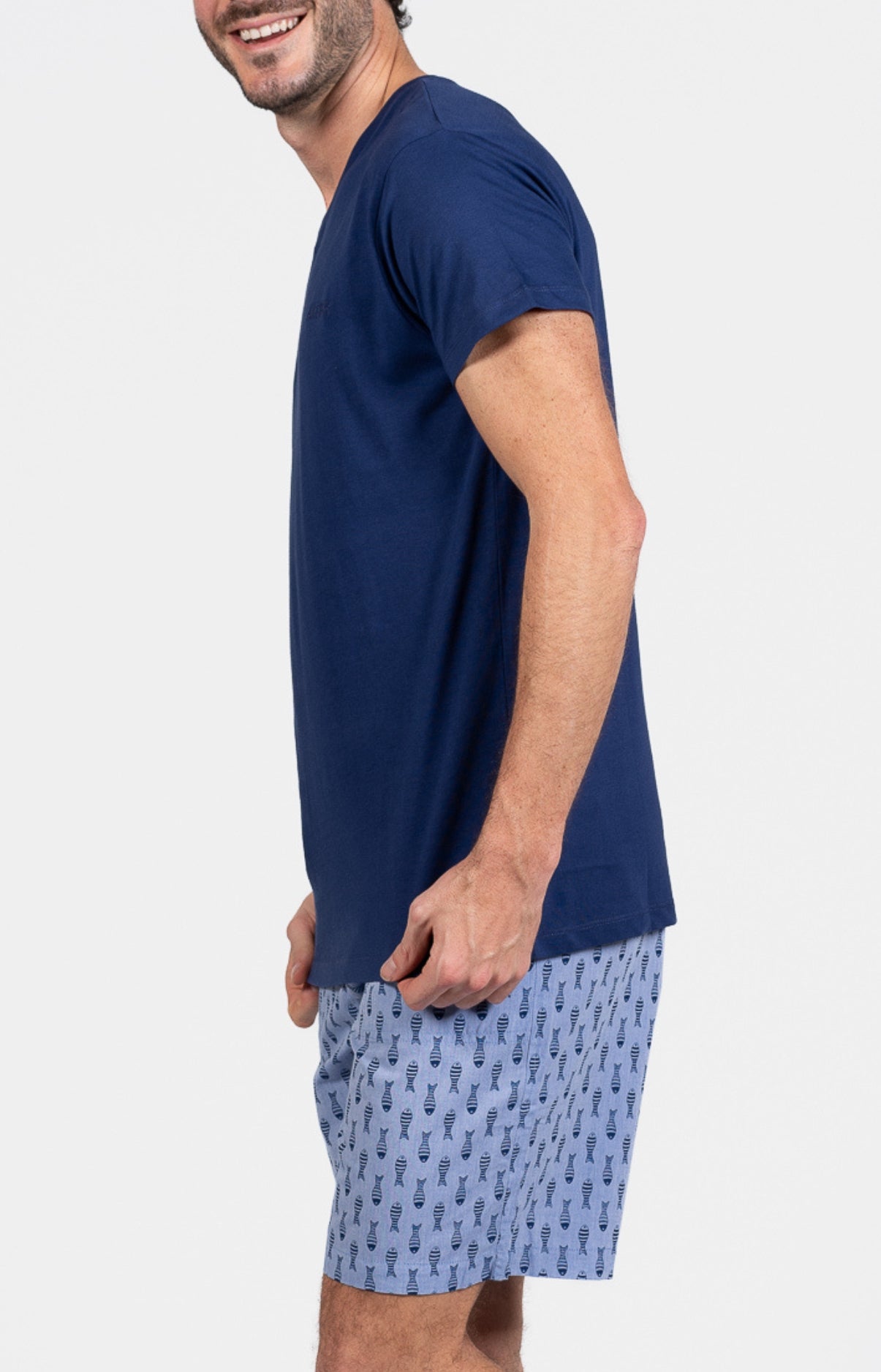 arthur-bob-pyjashort-fish-marine-coton-homme image 5