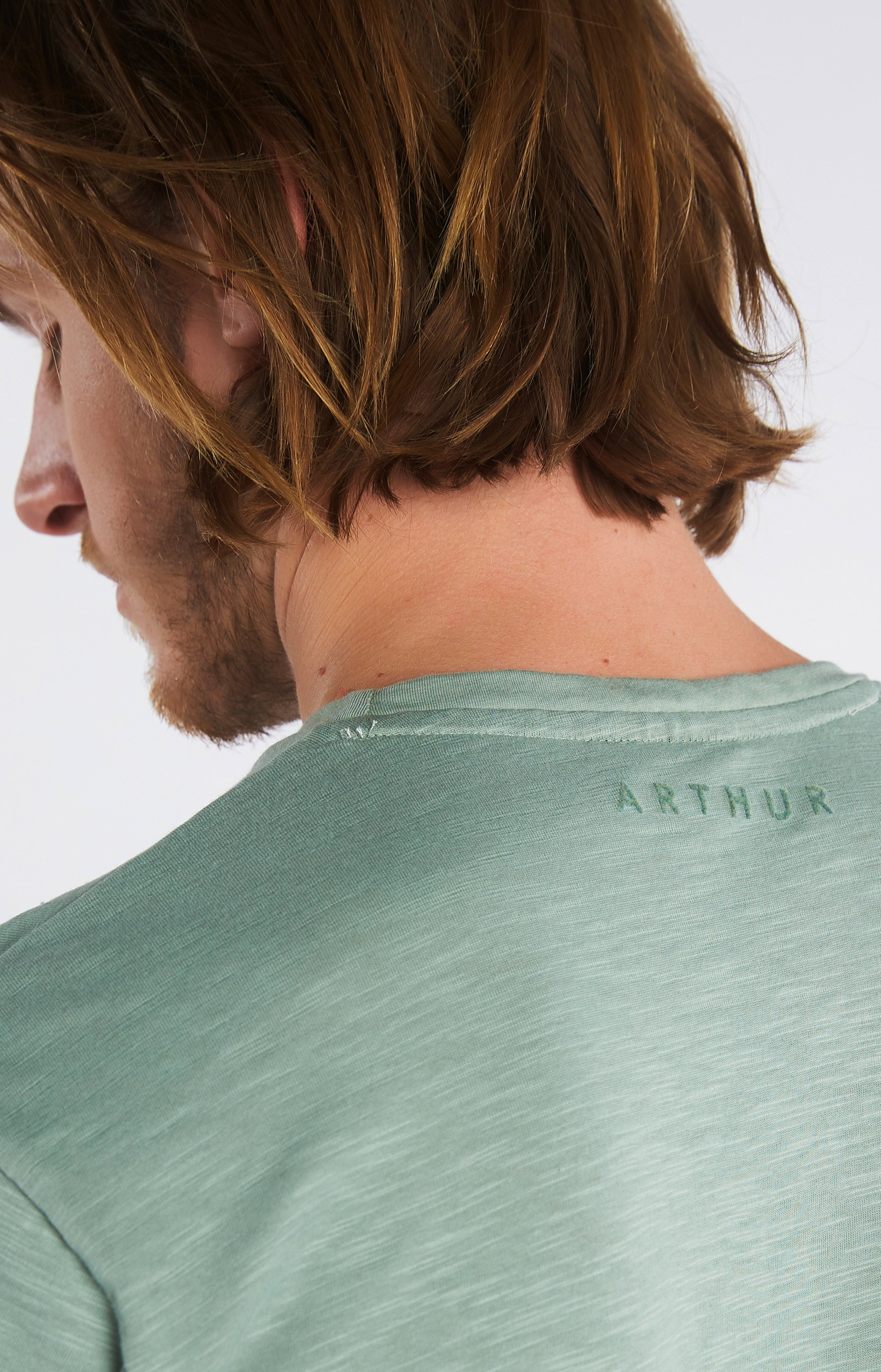 arthur-bob-tee-shirt-homme-vert-lichen-coton-bio image 7