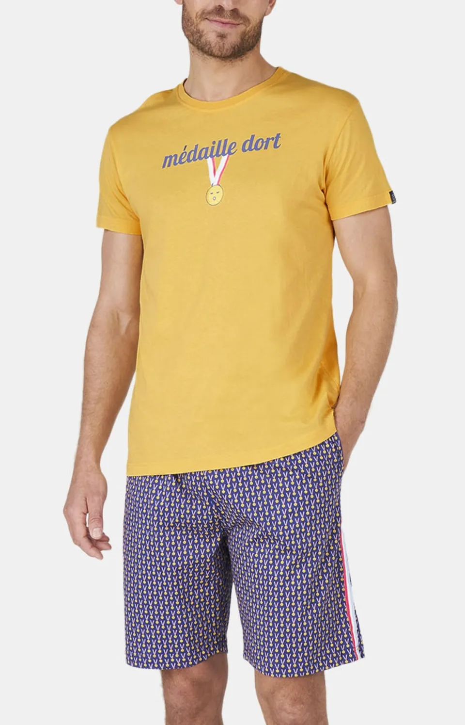 arthur-bob-m-daille-dort-pyjashort-bleu-coton-bio image 1