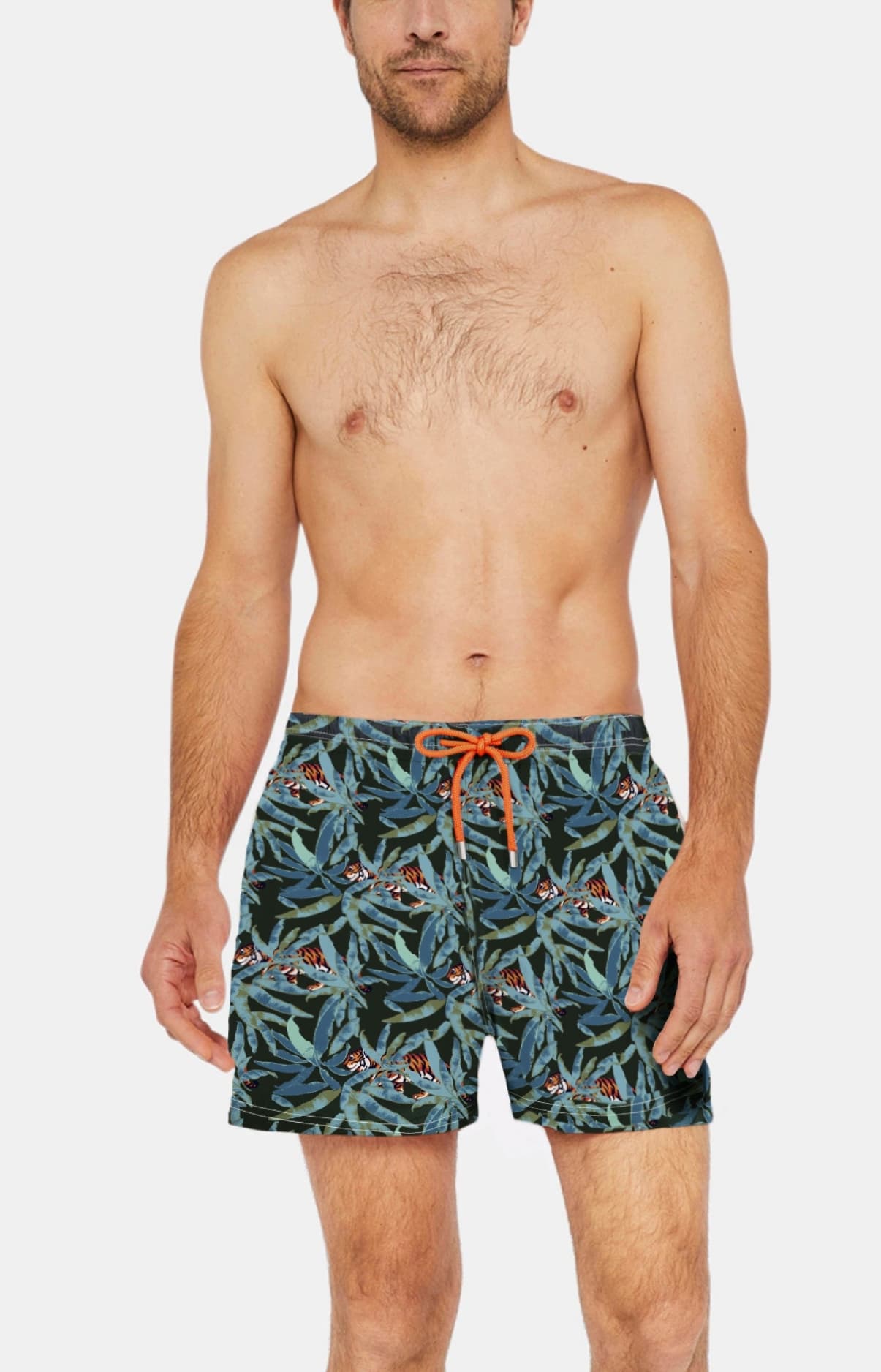 arthur-bob-tigre-short-de-bain-homme-recycl-kaki image 1