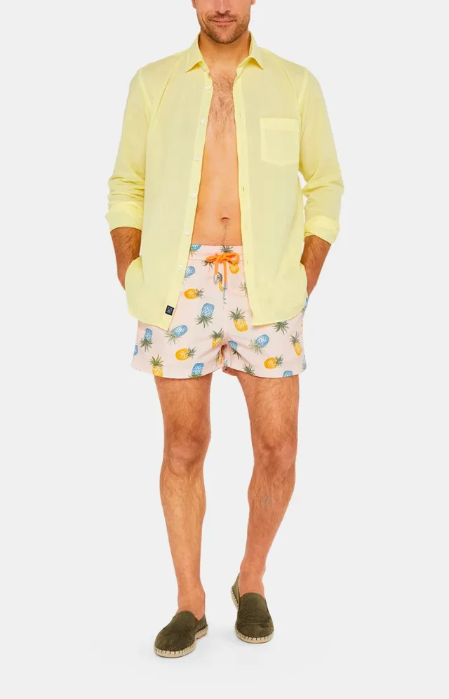 arthur-bob-chemise-voile-coton-manches-longues-jaune-homme image 1