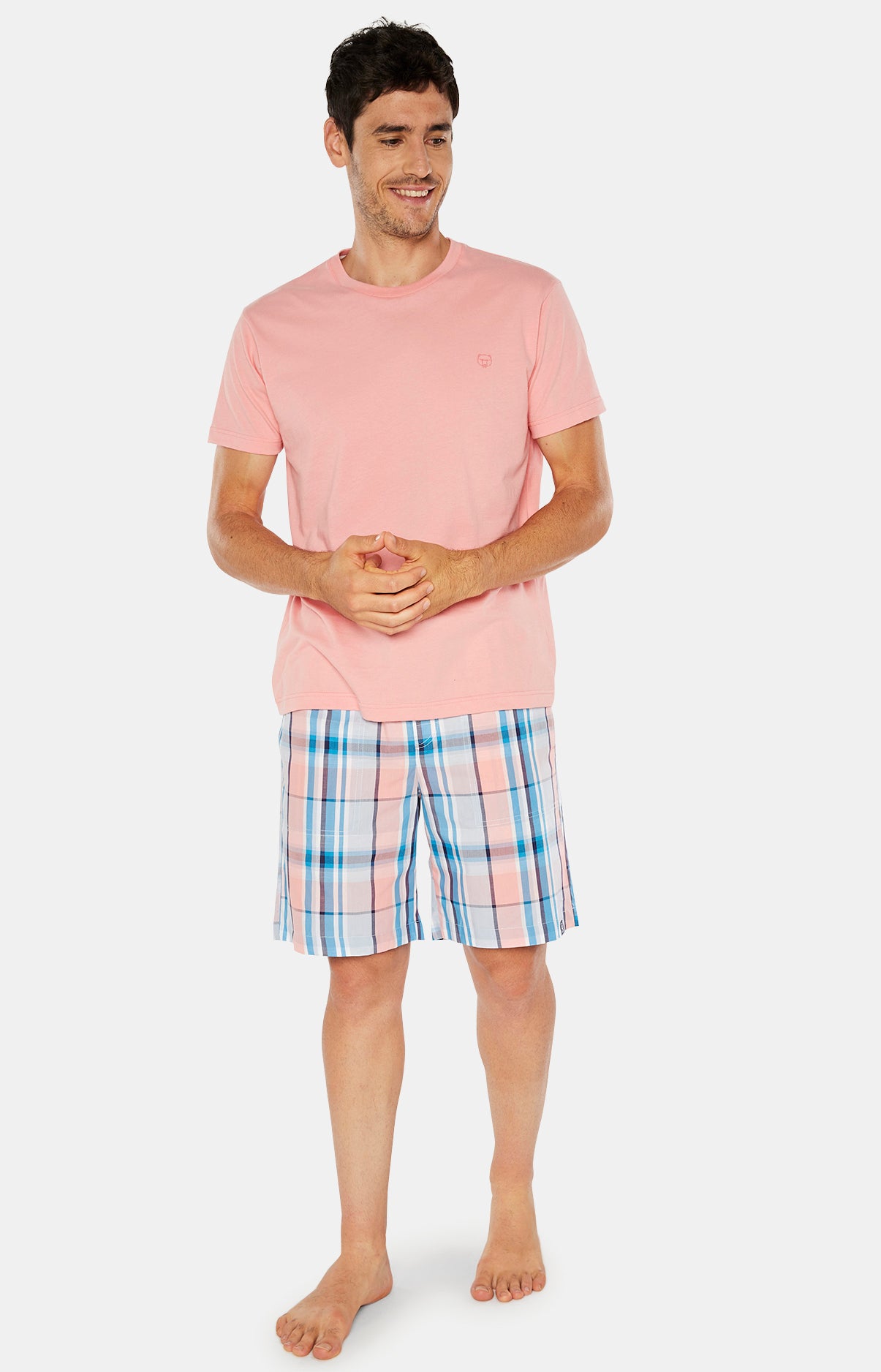 arthur-bob-carreaux-short-pyjama-homme-fraise-coton image 3