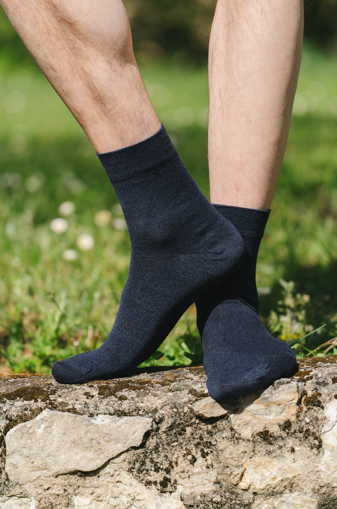 p-trone-lin-coton-chaussettes-lisses-beige-chin image 3