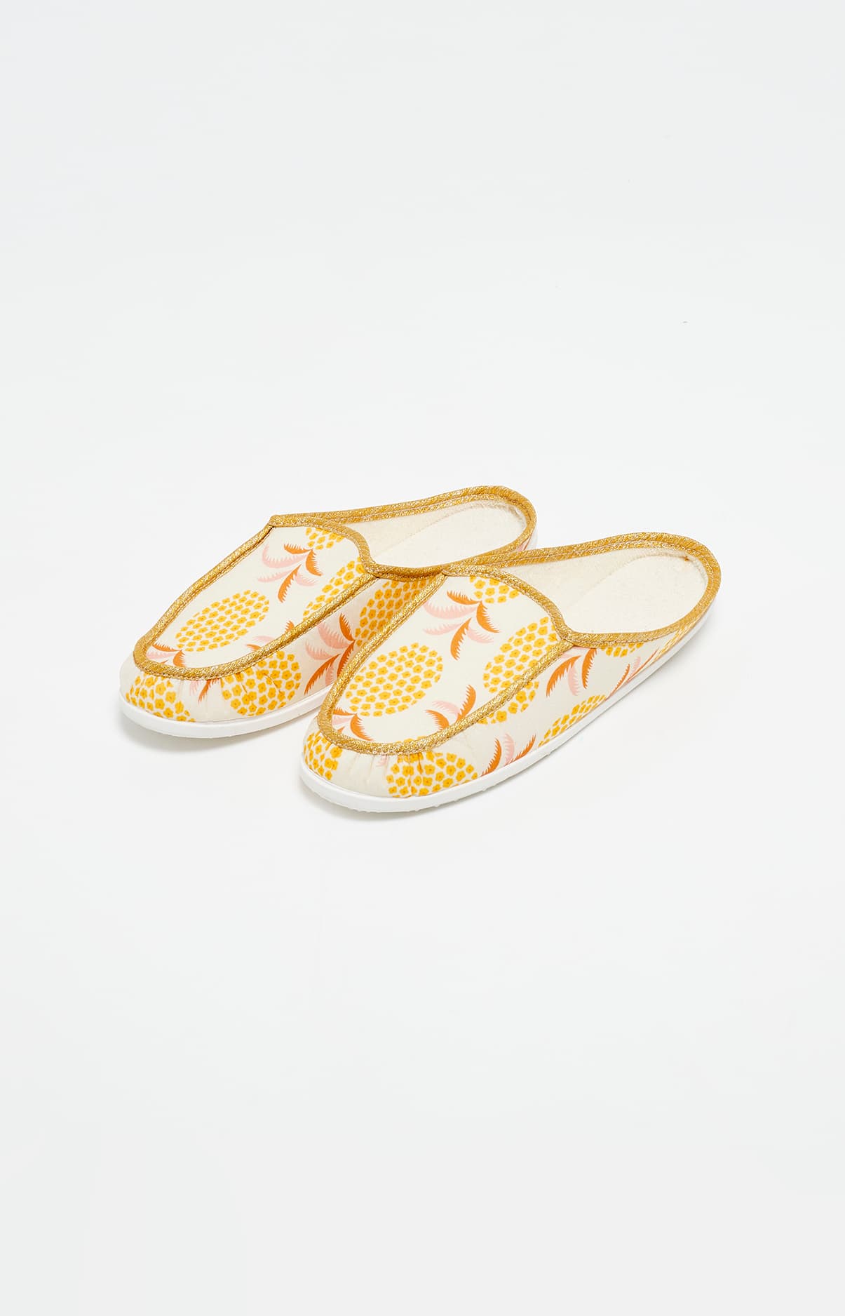 arthur-bob-ananas-jaune-mules-femme-soleil-coton image 1