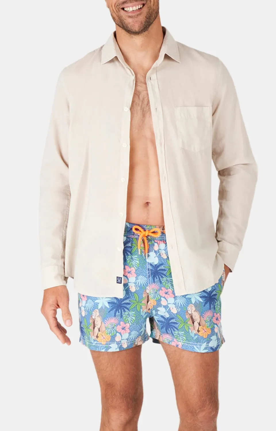 arthur-bob-chemise-voile-coton-homme-beige-m image 1