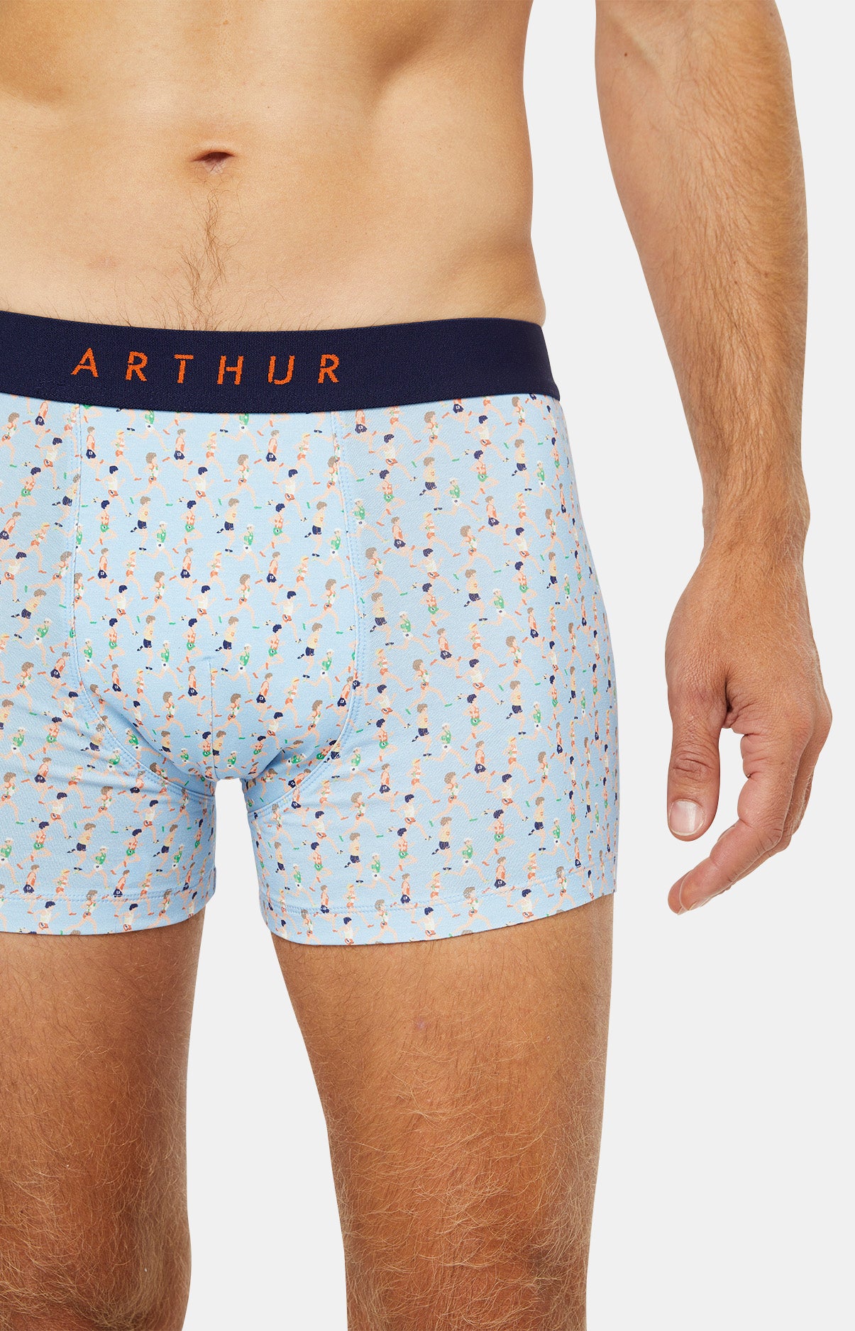 arthur-bob-marathon-boxer-homme-ciel-coton-bio image 2