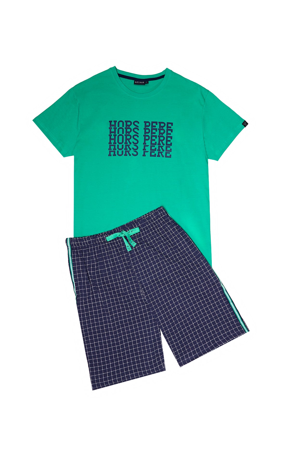 arthur-bob-hors-p-re-pyjashort-homme-coton-bio-marine image 3