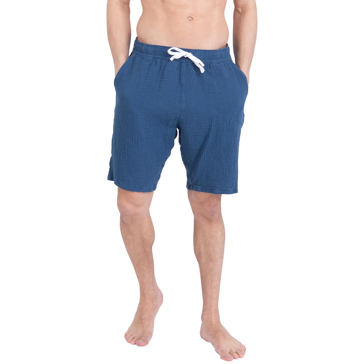 athena-easy-coton-pyjama-court-homme-gaze-taille-l-sable image 4
