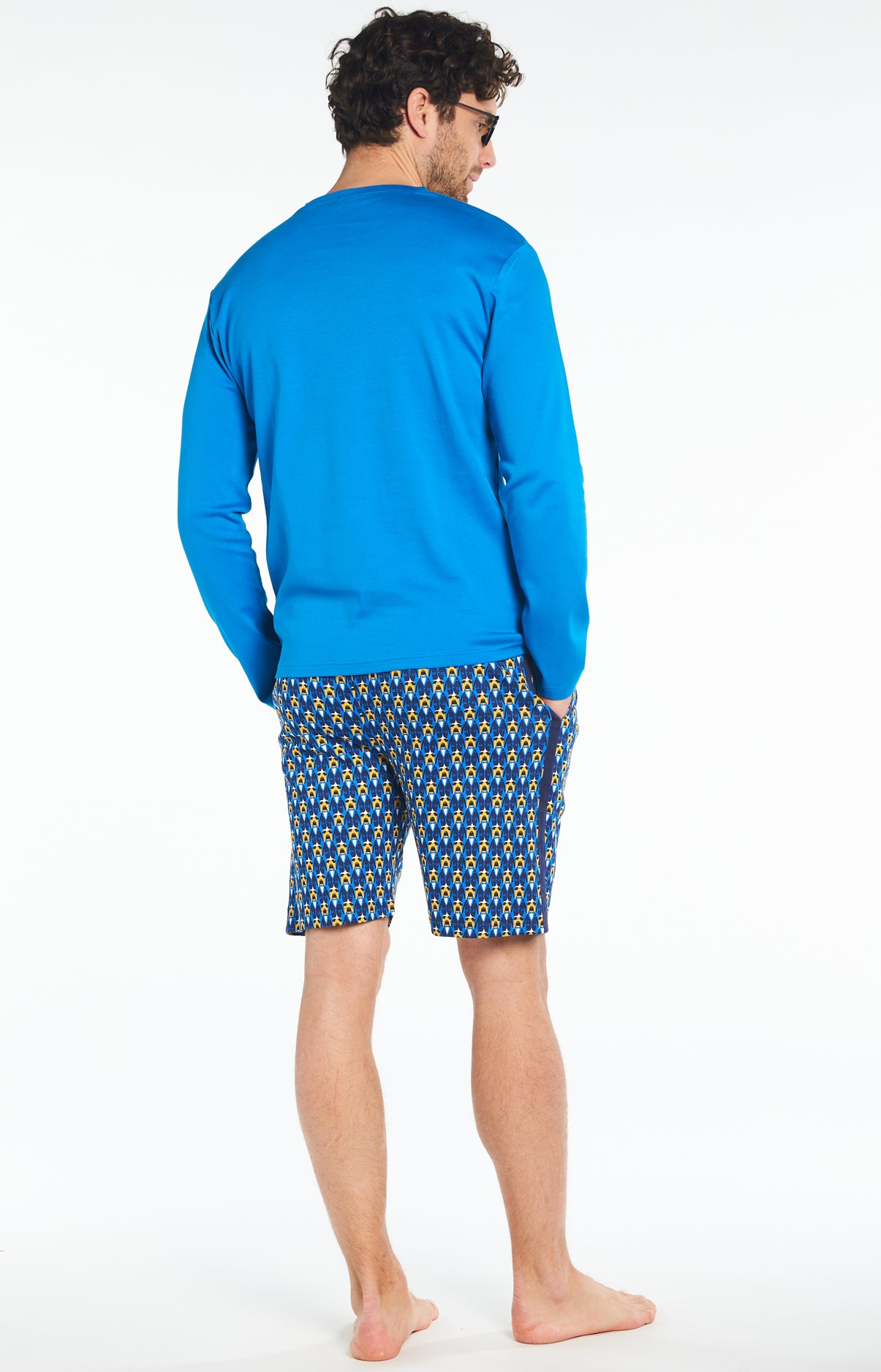 arthur-bob-tenue-de-soir-e-pyjashort-homme-marine image 5