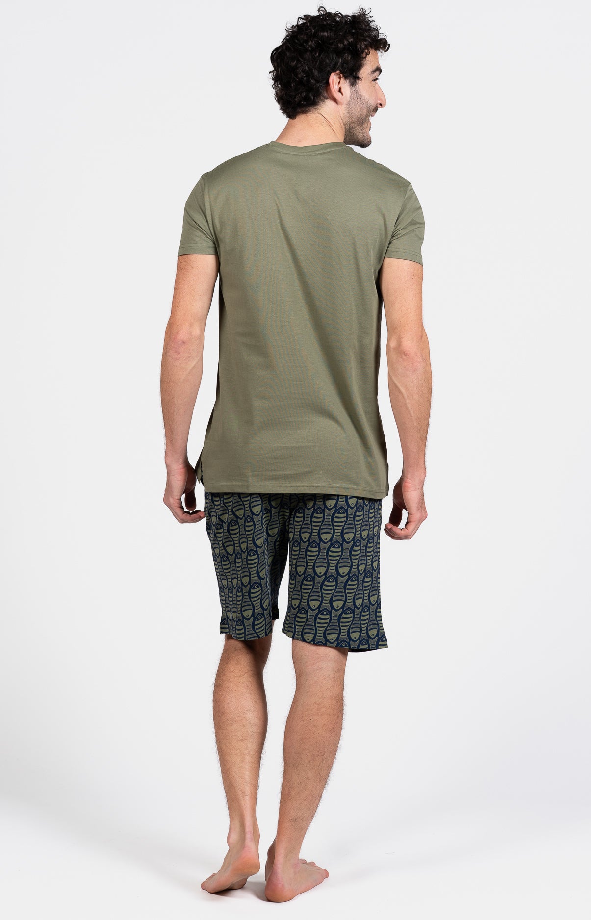 arthur-bob-fish-pyjashort-homme-marine-coton image 6