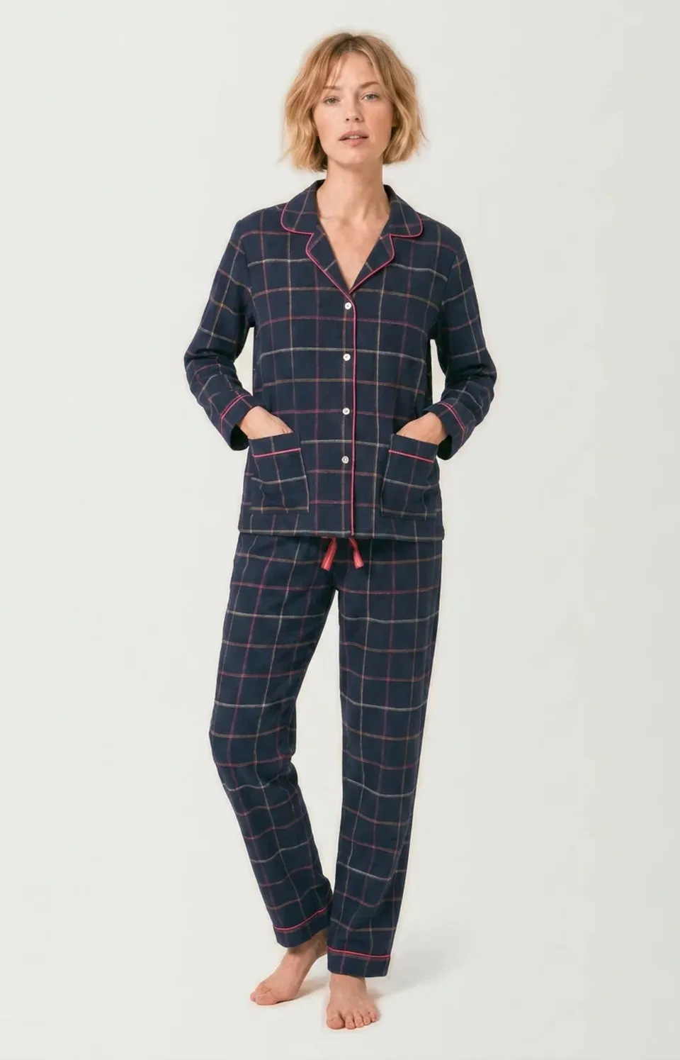 arthur-bob-windy-pyjama-flanelle-femme-marine image 1